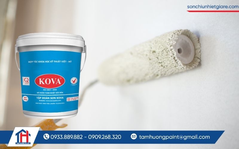 Sơn chống nóng Kova hệ nước giúp giảm nhiệt độ bề mặt tường từ 12 – 20°