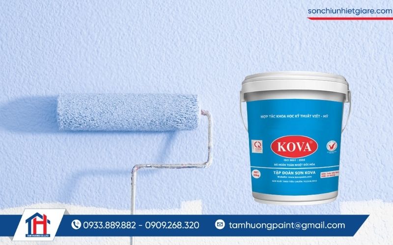 Cách thi công sơn chống nóng tường Kova đúng kỹ thuật