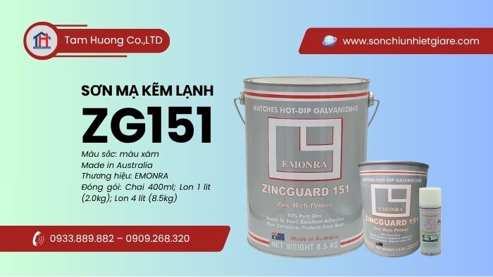 giới thiệu Sơn Mạ Kẽm Lạnh ZG151 (Zinc Guard 151)