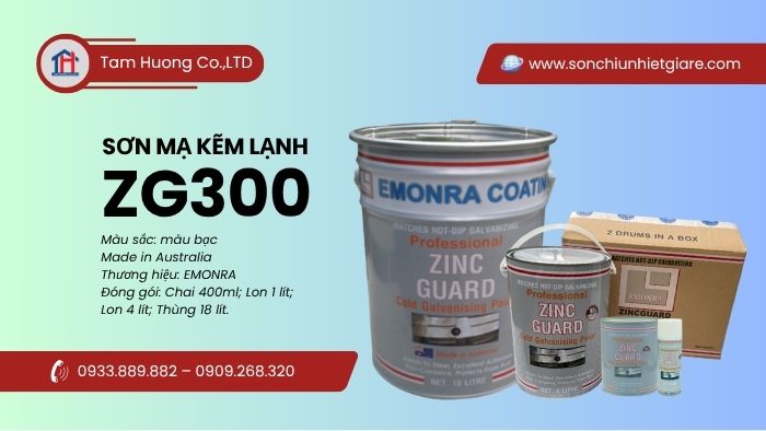 Đặc điểm nổi bật sơn mạ kẽm lạnh ZG300
