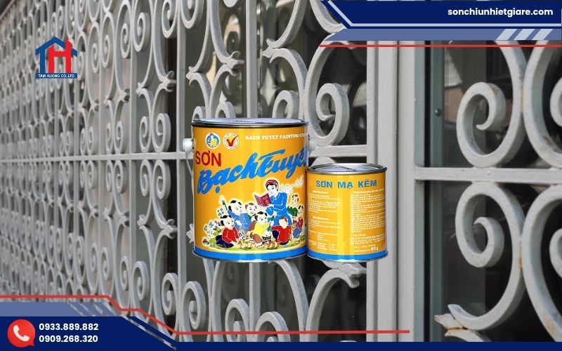 Sơn mạ kẽm Bạch Tuyết K101 màu xám lợt trang nhã