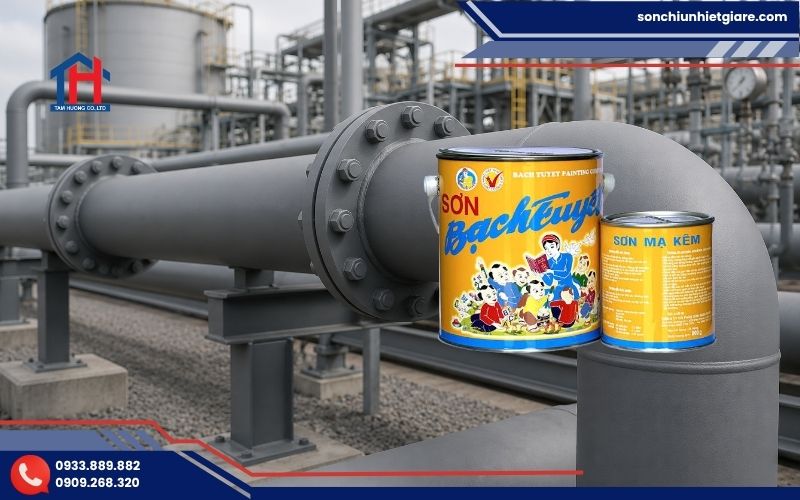 Sơn mạ kẽm Bạch Tuyết K102M là dòng sơn phủ mạ kẽm màu xám mờ