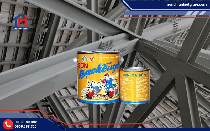 Sơn mạ kẽm Bạch Tuyết K103 là dòng sơn phủ mạ kẽm có màu xám đậm