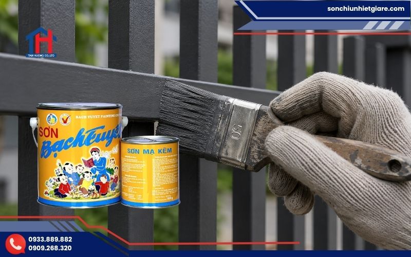 Hướng dẫn thi công sơn mạ kẽm Bạch Tuyết K103M
