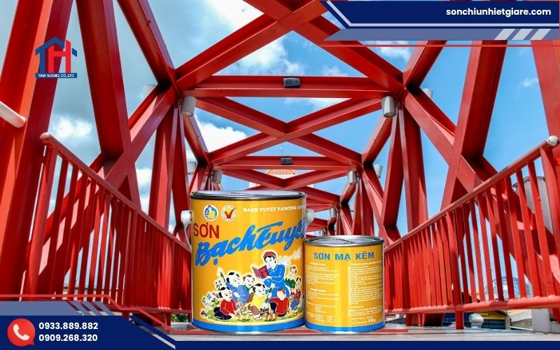 Sơn mạ kẽm Bạch Tuyết K301 màu đỏ là dòng sơn phủ mạ kẽm
