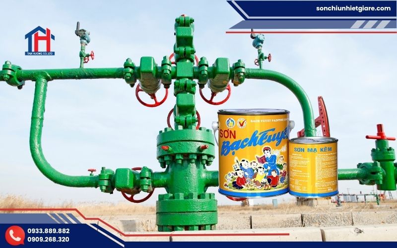 Sơn mạ kẽm Bạch Tuyết K602 màu Vert bám dính tốt, dễ thi công