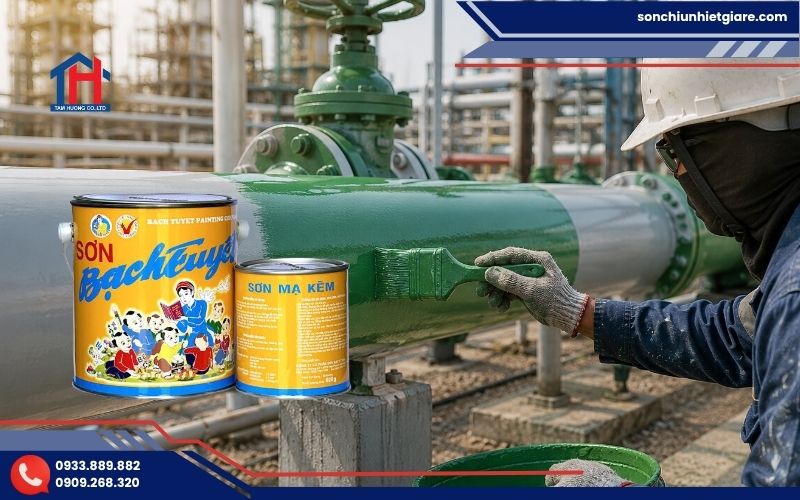 Hướng dẫn thi công sơn mạ kẽm Bạch Tuyết K602