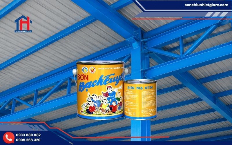 Sơn mạ kẽm Bạch Tuyết K701 là dòng sơn phủ mạ kẽm màu xanh hoà bình