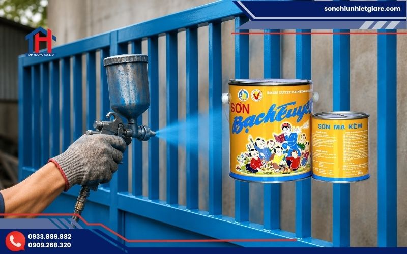 Hướng dẫn thi công sơn mạ kẽm Bạch Tuyết K701