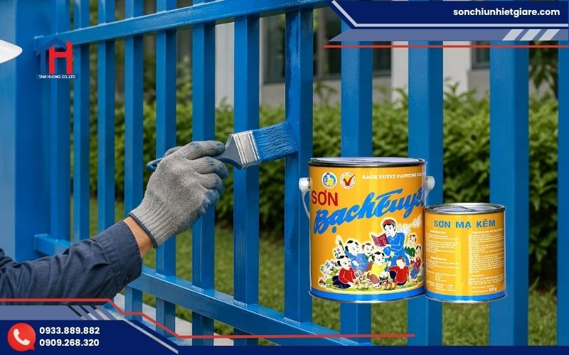 Hướng dẫn thi công sơn mạ kẽm Bạch Tuyết K702 đúng kỹ thuật