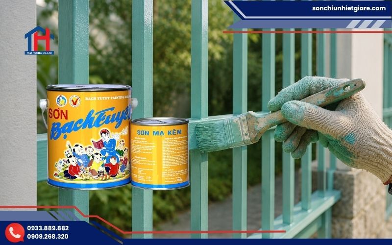 Hướng dẫn thi công sơn mạ kẽm xanh ngọc K601