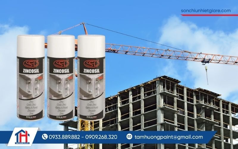 Sơn mạ kẽm lạnh ZinCosil có thành phần chứa đến 98% bột kẽm nguyên chất