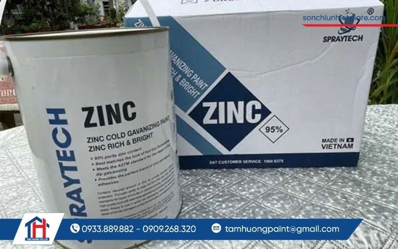 Sơn mạ kẽm Zinc Spraytech là dòng sơn phủ bảo vệ bề mặt kim loại bằng cơ chế mạ kẽm lạnh