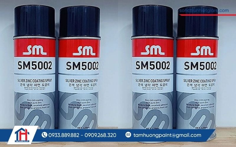 Sơn mạ kẽm lạnh SM5002 là loại sơn chuyên dụng chứa hàm lượng kẽm nguyên chất cao