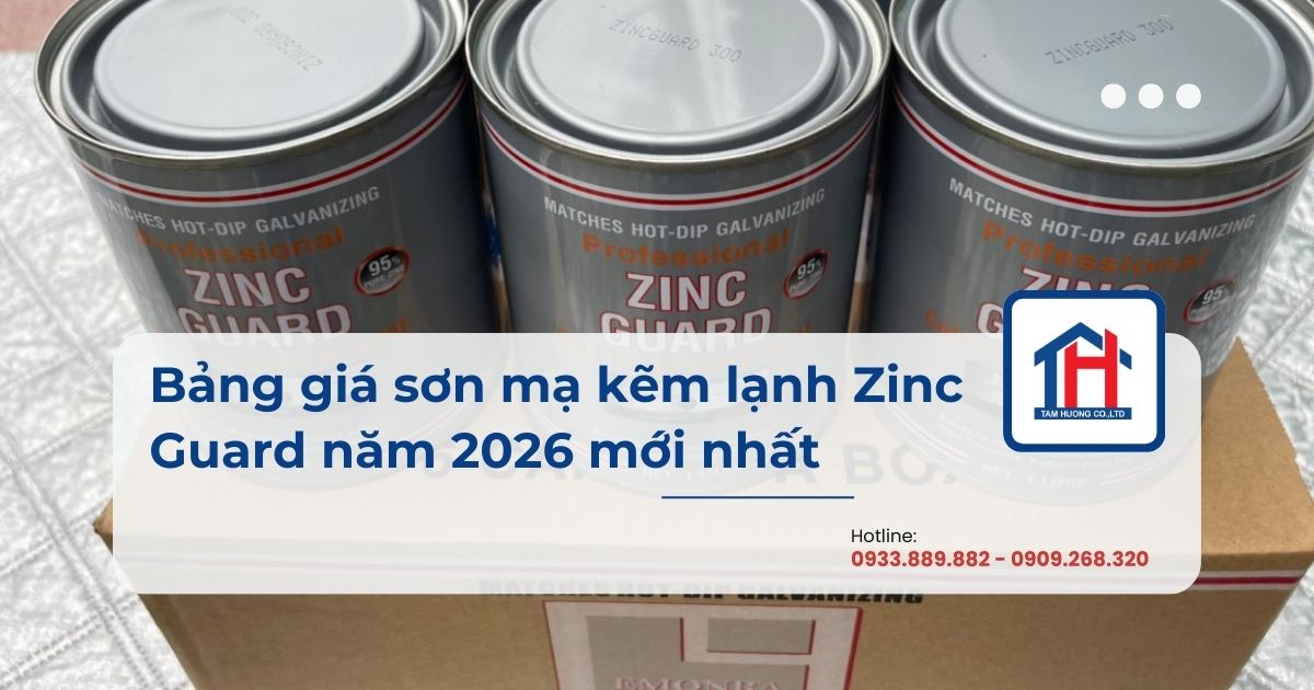Bảng giá sơn mạ kẽm lạnh Zinc Guard năm 2026 mới nhất