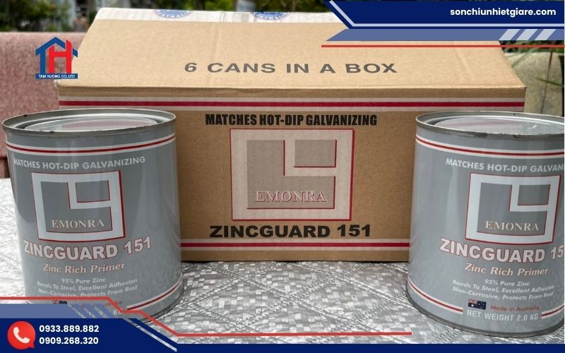 Zinc Guard 151 là dòng sơn mạ kẽm lạnh bảo vệ bề mặt kim loại khỏi quá trình oxy hoá