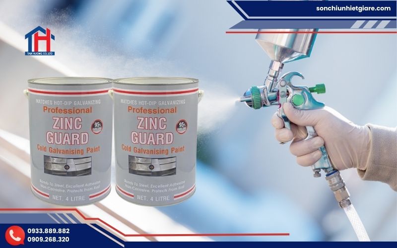 Sơn mạ kẽm lạnh Zinc Guard dễ thi công và bám dính tốt trên bề mặt kim loại