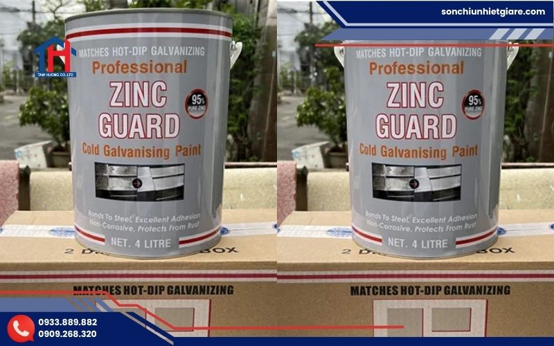 Sơn mạ kẽm lạnh Zinc Guard là dòng sơn có hàm lượng kẽm kim loại cao trong thành phần