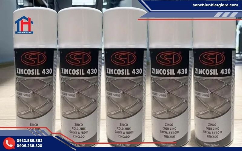Sơn xịt mạ kẽm Zincosil 430 là dòng sơn mạ kẽm dạng aerosol (chai xịt)