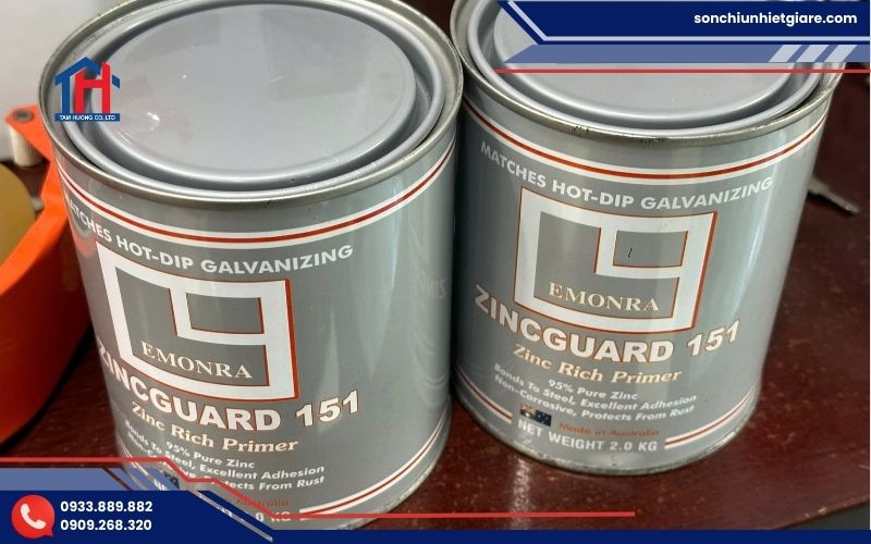 Sơn Zinc Guard 151 là dòng sơn mạ kẽm lạnh bảo vệ bề mặt kim loại khỏi oxy hoá và rỉ sét