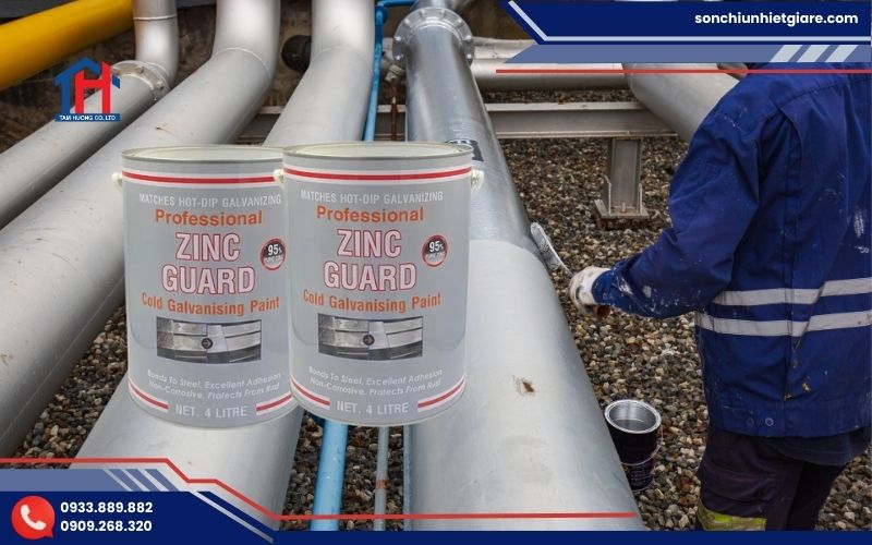 Cách thi công sơn mạ kẽm lạnh Zinc Guard