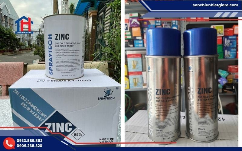Sơn mạ kẽm lạnh Zinc Spraytech bảo vệ bề mặt kim loại khỏi ăn mòn và oxy hoá