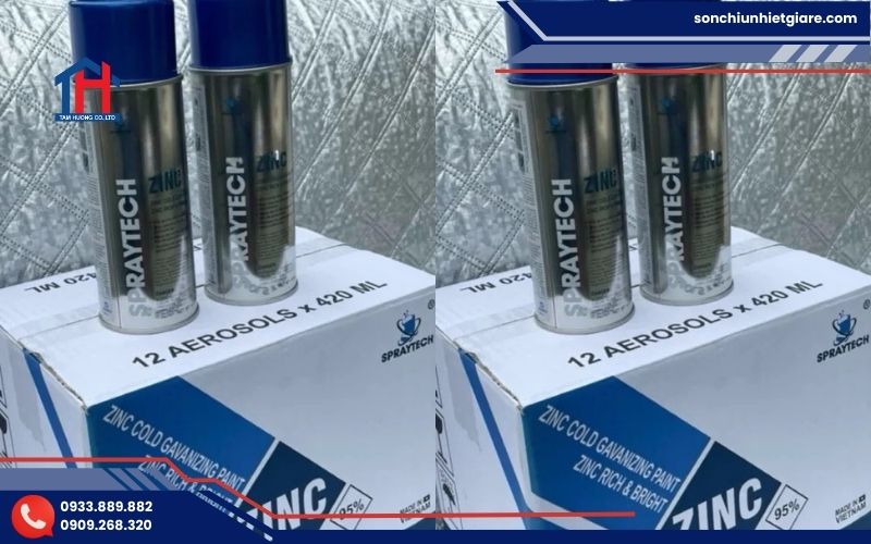 Sơn mạ kẽm lạnh Zinc Spraytech là dòng sơn mạ kẽm lạnh dạng aerosol