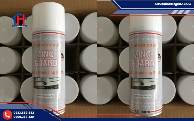 Sơn xịt Zinc Guard 400 là dòng sơn xịt mạ kẽm lạnh chứa hàm lượng kẽm cao