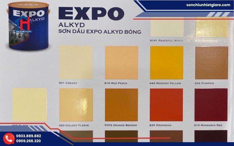 Bảng màu sơn dầu Expo