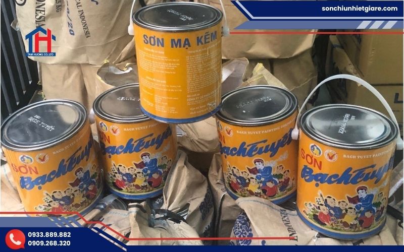 Sơn Bạch Tuyết Mạ Kẽm có thành phần giúp tăng độ kết dính, hạn chế bong tróc