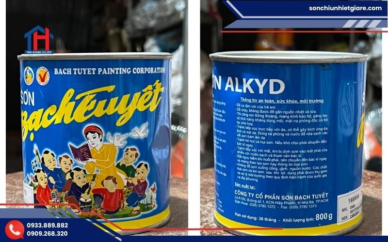 Sơn Bạch Tuyết Màu Đen là dòng sơn dầu gốc alkyd nổi bật với màu đen