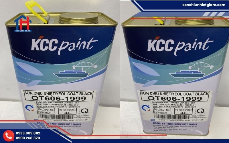 Sơn chịu nhiệt KCC QT606 màu đen (KCC Paint Yeol Coat Black QT606-1999) là dòng sơn 1 thành phần cao cấp