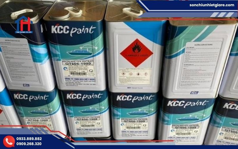 Mua sơn chịu nhiệt KCC QT606 màu đen chính hãng tại Đại lý Tâm Hương