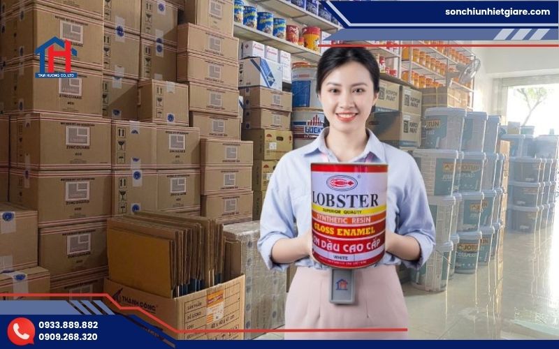 Mua sơn dầu Lobster màu trắng chính hãng tại Đại lý Tâm Hương