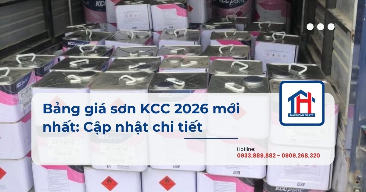 Bảng giá sơn KCC 2026 mới nhất: Cập nhật chi tiết