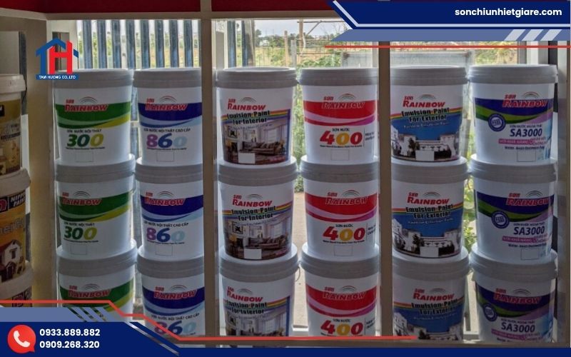 Có nhiều yếu tố ảnh hưởng đến giá sơn nước gốc dầu Rainbow