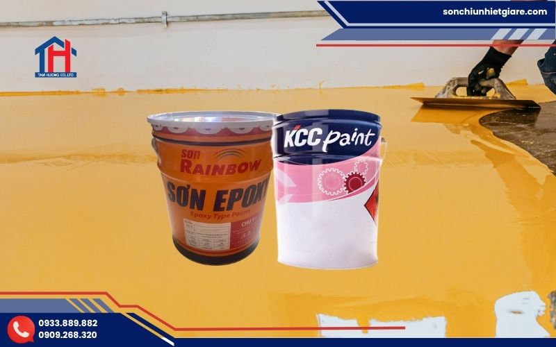 Sơn epoxy nền nhà xưởng KCC và Rainbow