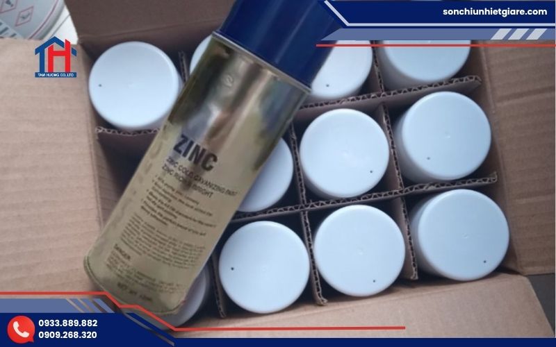 Sơn xịt mạ kẽm lạnh được thiết kế dưới dạng chai xịt tiện lợi