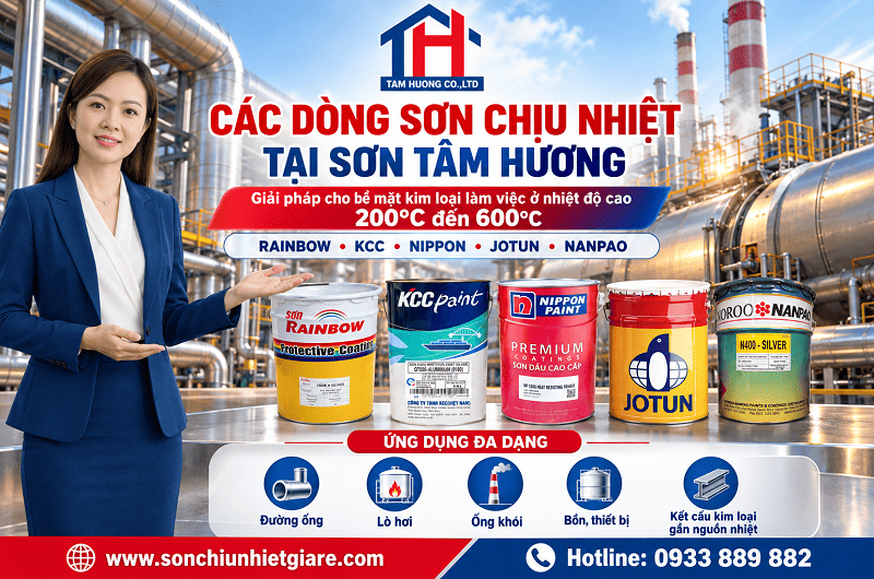Các dòng sơn chịu nhiệt tại Sơn Tâm Hương