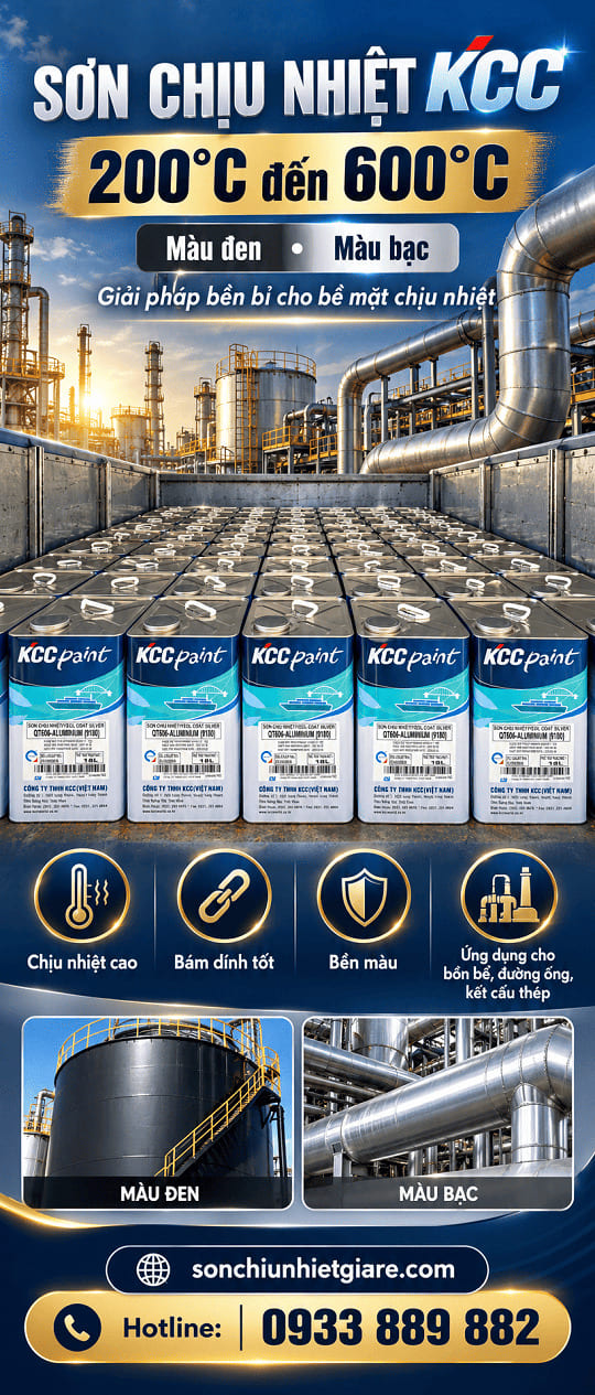Banner dọc sơn chịu nhiệt kcc paint chính hãng