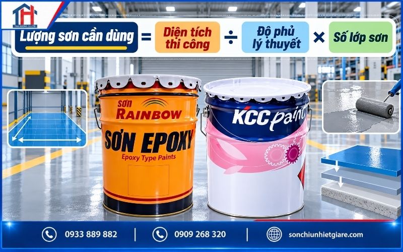 Cách tính lượng sơn Epoxy