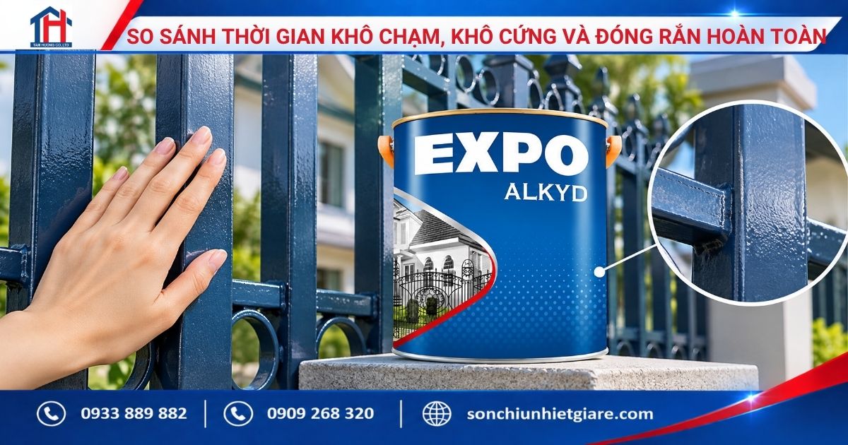 So Sánh Thời Gian Khô Chạm, Khô Cứng Và Đóng Rắn Hoàn Toàn