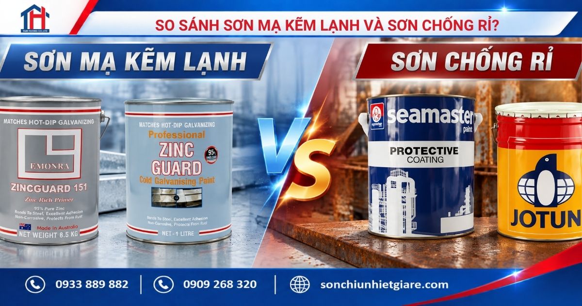 So Sánh Sơn Mạ Kẽm Lạnh Và Sơn Chống Rỉ?
